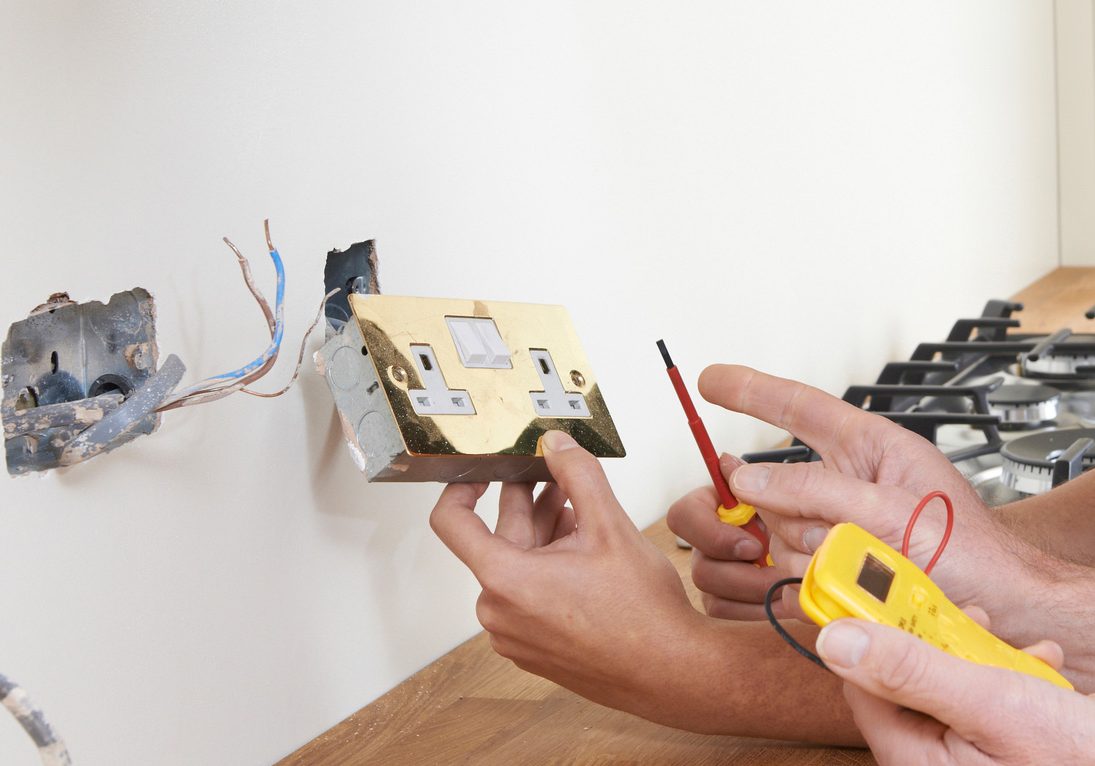 Working New Home installing plug
